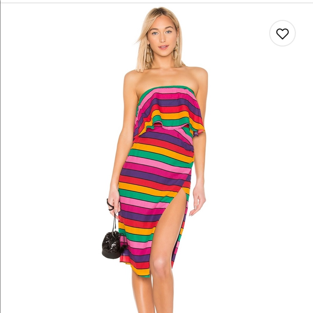Lovers + Friends Valerie midi dress!  Color Miami lights stripe